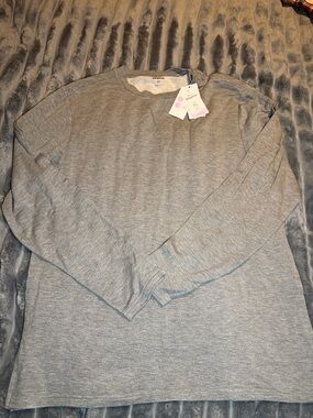 Primark Men's Long Sleeve Medical Crewneck Shirt - Heather Gray